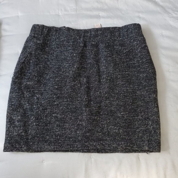 Wool Heather Grey Drawstring double lined Skirt- S - Picture 9 of 16